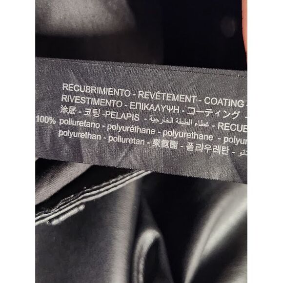 Zara Black Faux Leather Pants Straight High Rise Size 4 US 36 EUR Polyurethane - Picture 5 of 8
